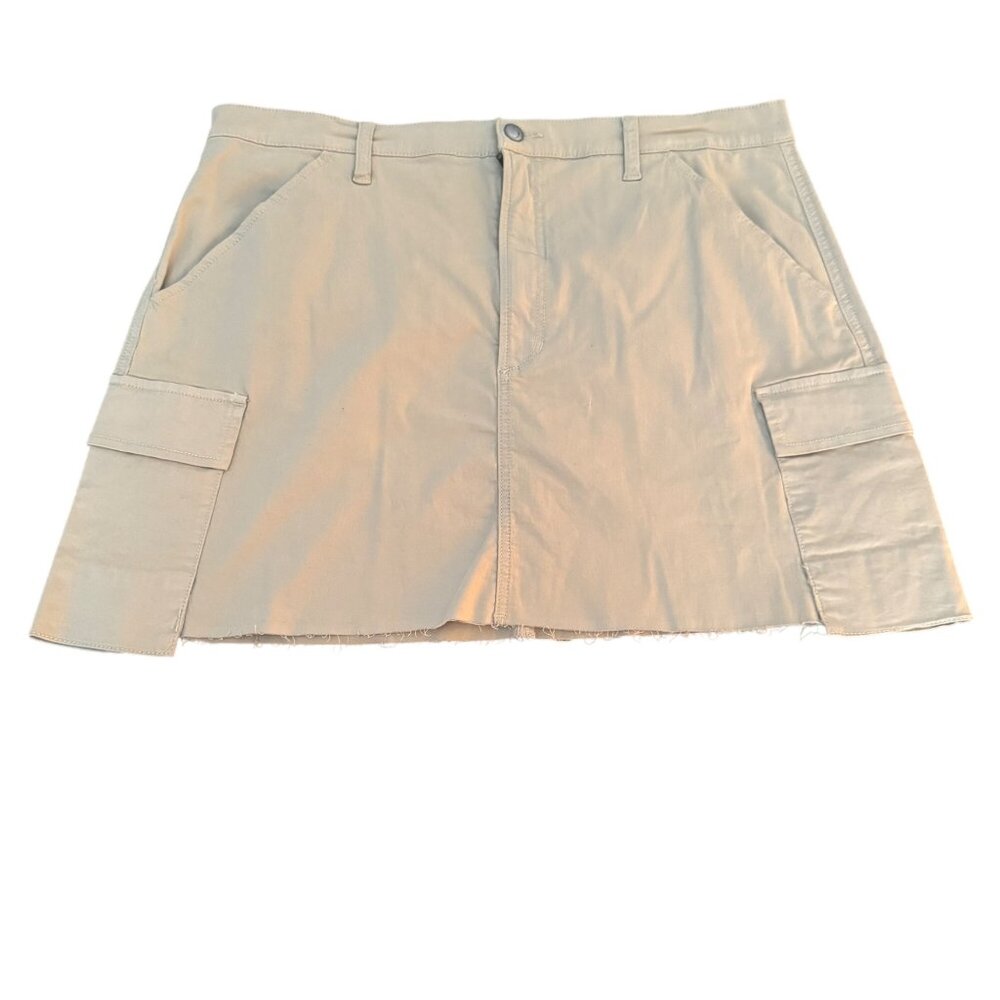Joe's Jeans Women's A Line Cargo Skirt Raw Hem Desert Sage, Size 34 NWT